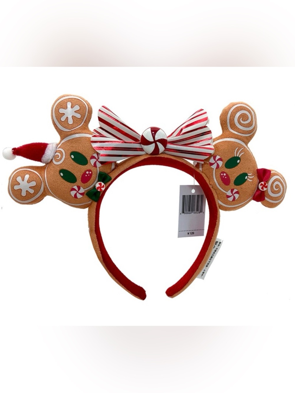 Vtg New Walt Disney World Gingerbread Minnie Mickey Mouse Ears Christmas